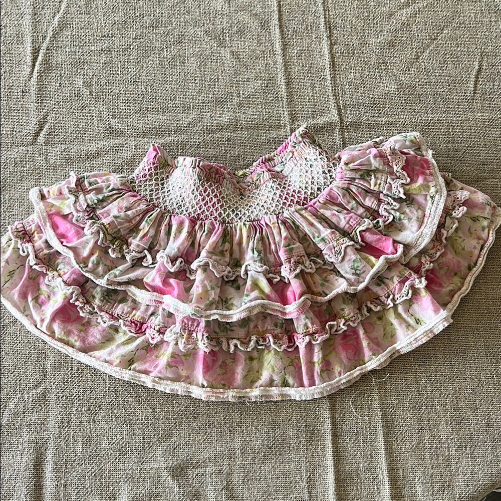 Love Shack Fancy Floral Ruffled Skirt